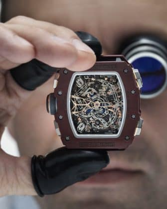 Richard Mille RM 41-01 Tourbillon Soccer watch in Red Carmin Basalt TPT