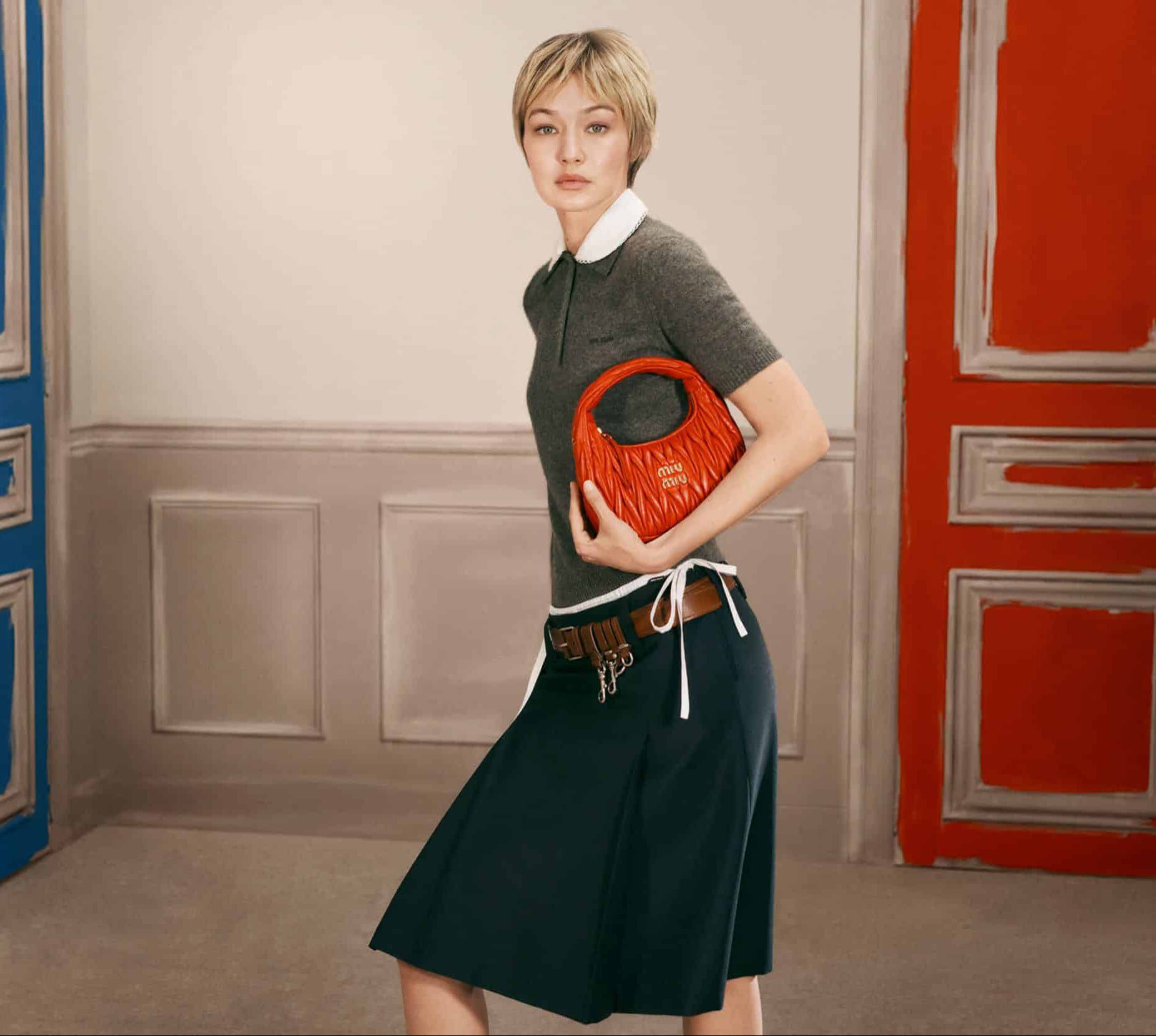 MIU MIU’S ARCADIE AND WANDER BAGS MOVE IN WITH GIGI HADID