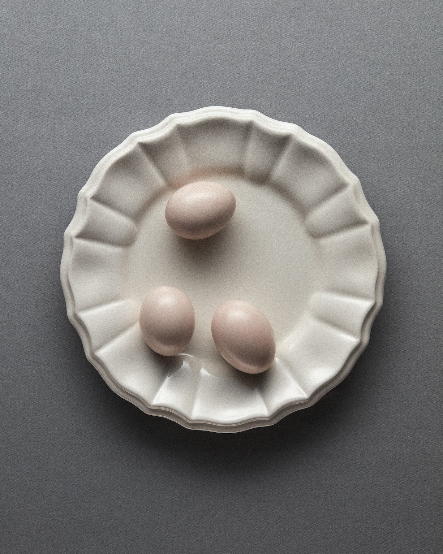 Dior maison ceramics plate and trompe l'oeil eggs