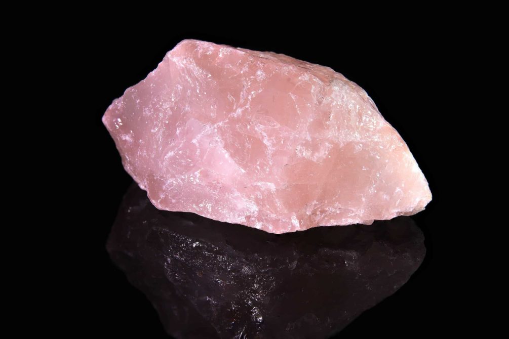 An,Uncut,Shard,Of,The,Mineral,Rose,Quartz,With,Whitish