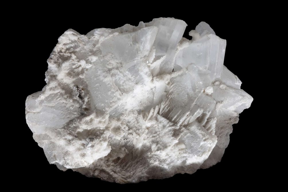 Close-Up of Selenite Mineral Specimen